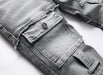 XIMXIMMTIAN Jeans de mezclilla para hombre estilo motociclista, lavados, desgastados, ajustados y rectos - Quierox - Tienda Online