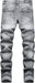 XIMXIMMTIAN Jeans de mezclilla para hombre estilo motociclista, lavados, desgastados, ajustados y rectos - Quierox - Tienda Online