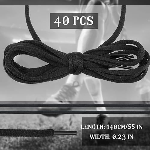 Xinnun 40 pares de cordones ovalados para zapatos a granel de 47" medio redondos para zapatos deportivos - Quierox - Tienda Online