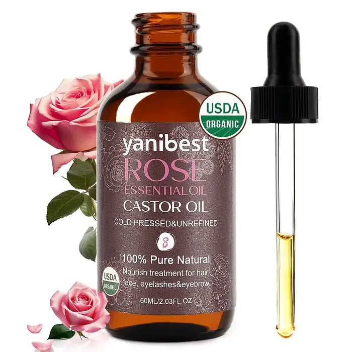 Yanibest Aceite de ricino rosa 100% puro y natural 60ml