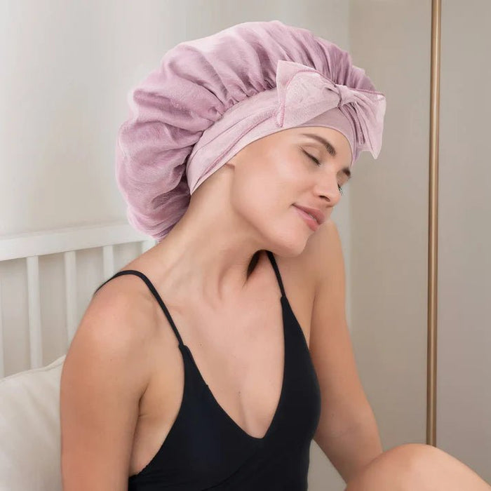 Yanibest Gorro de seda para dormir para el cabello forrado de satén con banda transpirable para cabello rizado - Quierox - Tienda Online