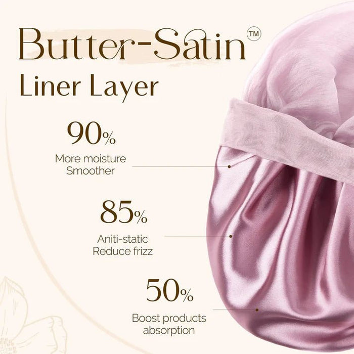 Yanibest Gorro de seda para dormir para el cabello forrado de satén con banda transpirable para cabello rizado - Quierox - Tienda Online