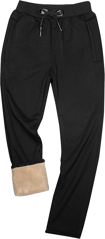 Yeokou - Pantalones deportivos térmicos de invierno con forro de sherpa para hombre - Quierox - Tienda Online