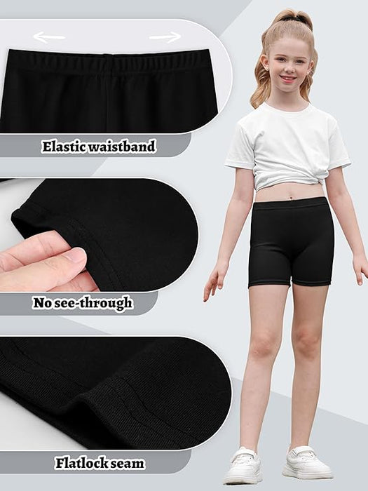 YERIOK - Pack de 6 pantalones cortos de ciclismo de algodón para niñas - Quierox - Tienda Online