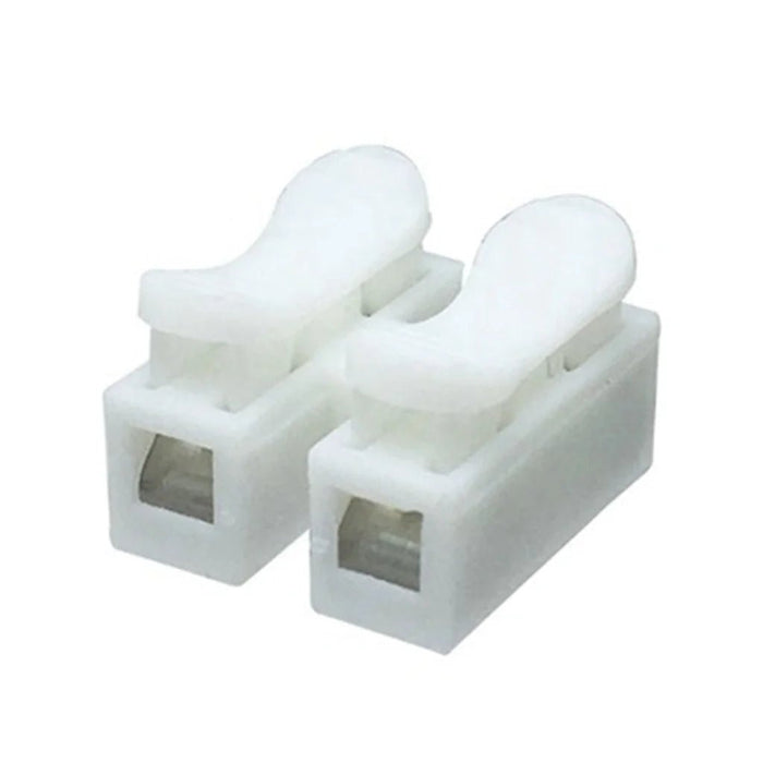 YIEMEEN - 100 conectores de cable de empuje rápido de 2 pines con resorte, terminales de cableado blancos - Quierox - Tienda Online