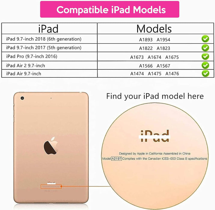 YIHE - Funda infantil para iPad de 9.7 pulgadas con protector de pantalla - Quierox - Tienda Online