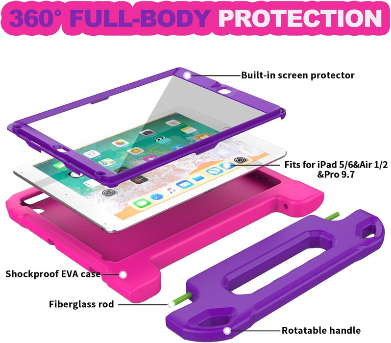 YIHE - Funda infantil para iPad de 9.7 pulgadas con protector de pantalla - Quierox - Tienda Online