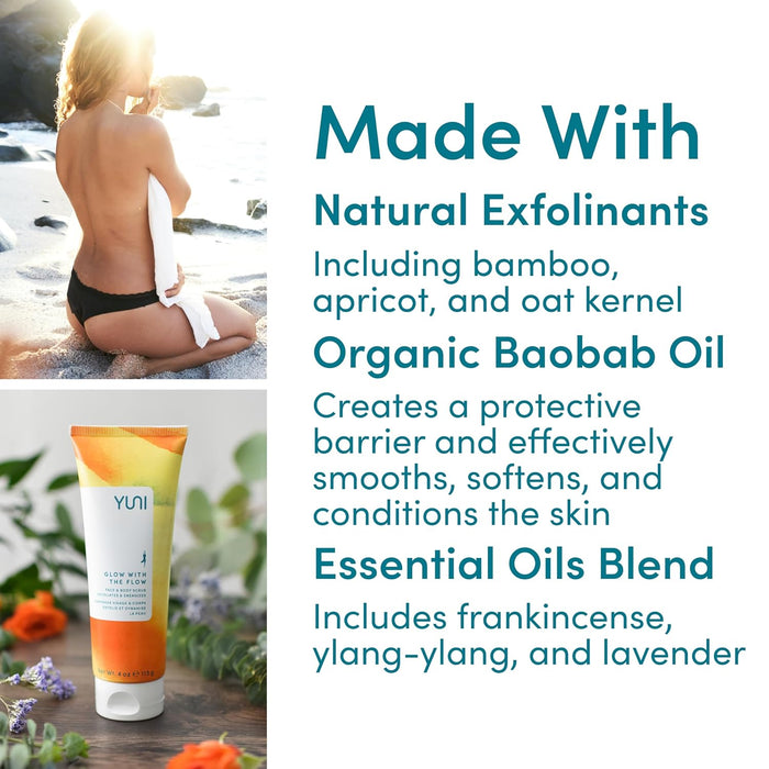 YUNI Beauty Exfoliante facial y corporal que brilla con el flujo exfoliante para una piel brillante - Quierox - Tienda Online