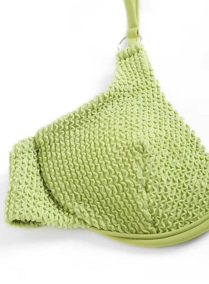 ZAFUL - Bikini con aros para mujer, traje de baño de dos piezas con realce y un hombro al descubierto - Quierox - Tienda Online