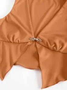 ZAFUL Conjunto De Falda Con Corte De Diamantes De Imitación De Hardware Metálico - Quierox - Tienda Online