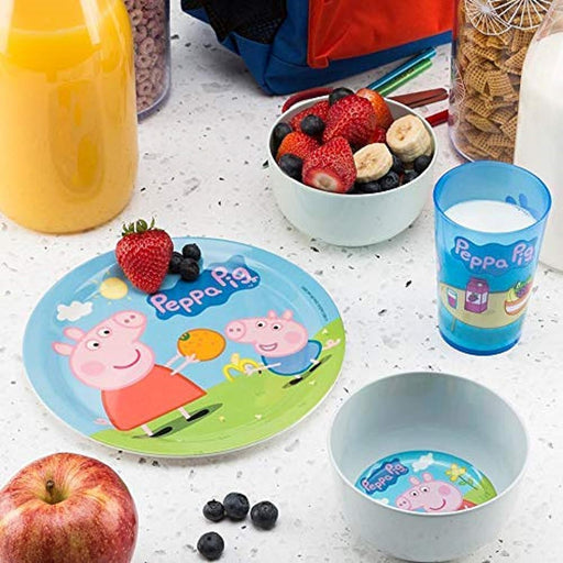 Zak Designs Peppa Pig Juego de vajilla para niños incluye plato, tazón y vaso - Quierox - Tienda Online