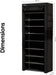 Zapatero de tela, 9 niveles, zapatero estrecho y alto, (22.8 x 11.0 x 63.8 in) - Quierox - Tienda Online