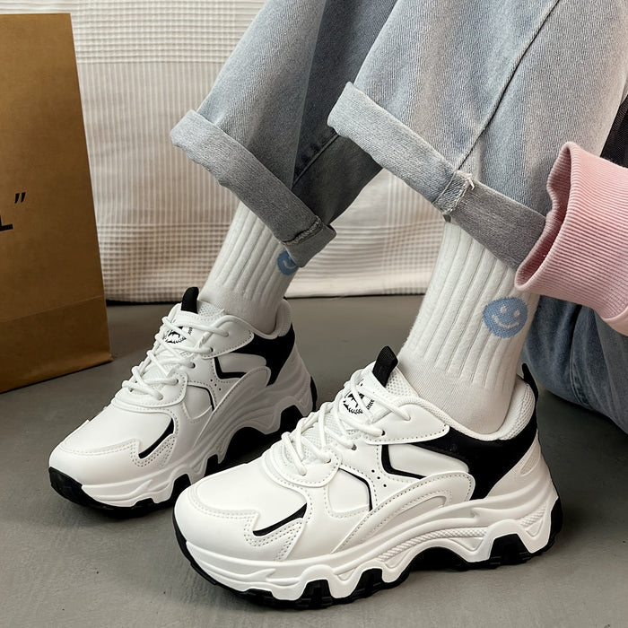 Zapatillas bajas con cordones y bloques de color, ligeras y versátiles - Quierox - Tienda Online