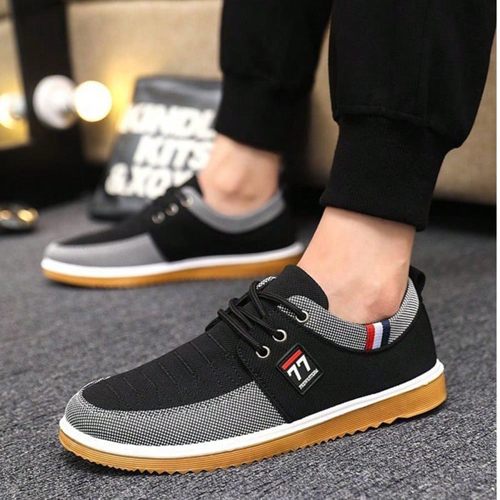 Zapatillas casuales de moda para hombre, con cordones, de suela baja, cómodas y versátiles - Quierox - Tienda Online