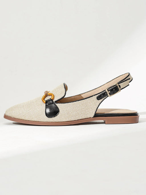 Zapatillas de lino clásicas, transpirables y versátiles con hebilla de metal deslizante - Quierox - Tienda Online