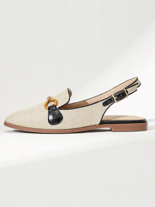 Zapatillas de lino clásicas, transpirables y versátiles con hebilla de metal deslizante - Quierox - Tienda Online