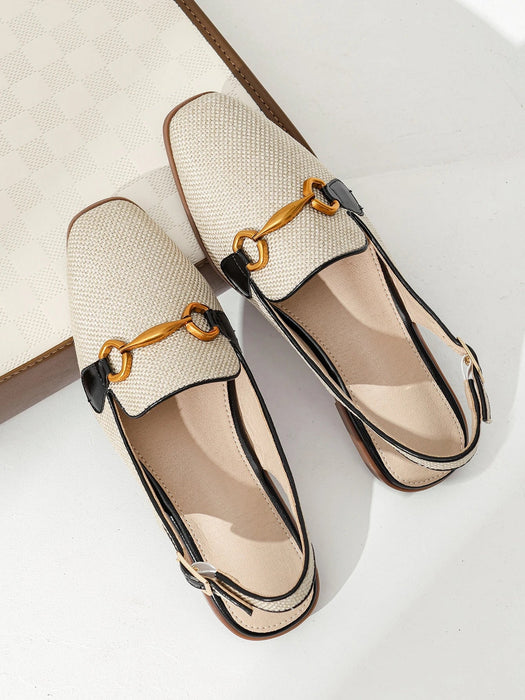 Zapatillas de lino clásicas, transpirables y versátiles con hebilla de metal deslizante - Quierox - Tienda Online