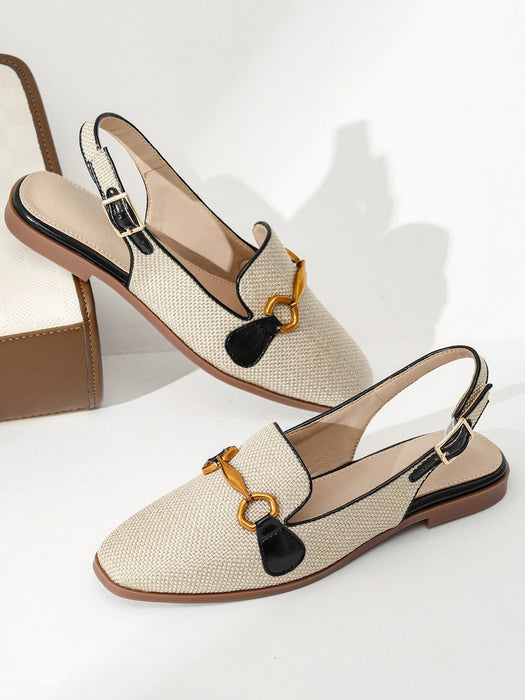 Zapatillas de lino clásicas, transpirables y versátiles con hebilla de metal deslizante - Quierox - Tienda Online