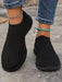 Zapatillas de punto para mujer, bajas transpirables sin cordones - Quierox - Tienda Online