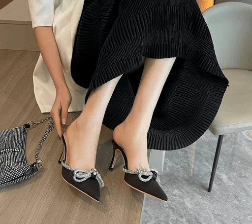 Zapatillas de tacón alto con diamantes de imitación para mujer, zapatos de boda y banquete - Quierox - Tienda Online