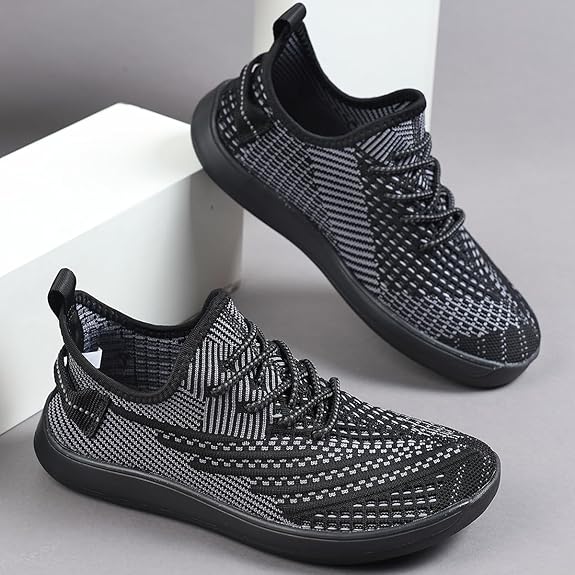 Zapatillas deportivas bajas de malla transpirable para mujer, con tacón plano y estampado de bloques de color - Quierox - Tienda Online