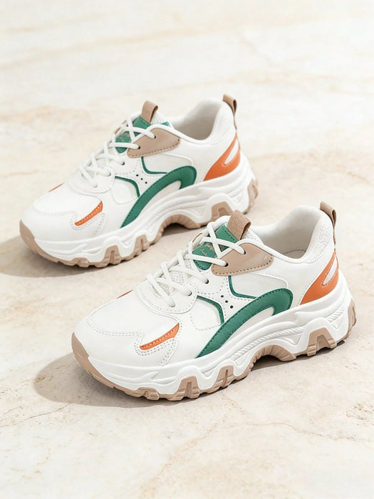 Zapatillas deportivas casuales de media caña para mujer en color blanco y azul claro - Quierox - Tienda Online