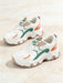 Zapatillas deportivas casuales de media caña para mujer en color blanco y azul claro - Quierox - Tienda Online