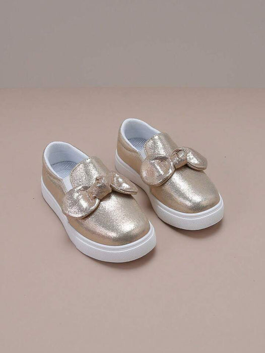 Zapatillas Deportivas Casuales De Moda Para Niños Con Lazo Dorado - Quierox - Tienda Online