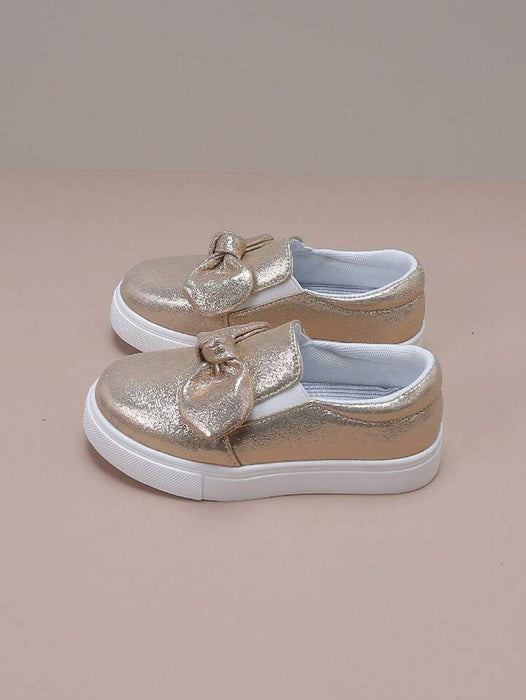 Zapatillas Deportivas Casuales De Moda Para Niños Con Lazo Dorado - Quierox - Tienda Online