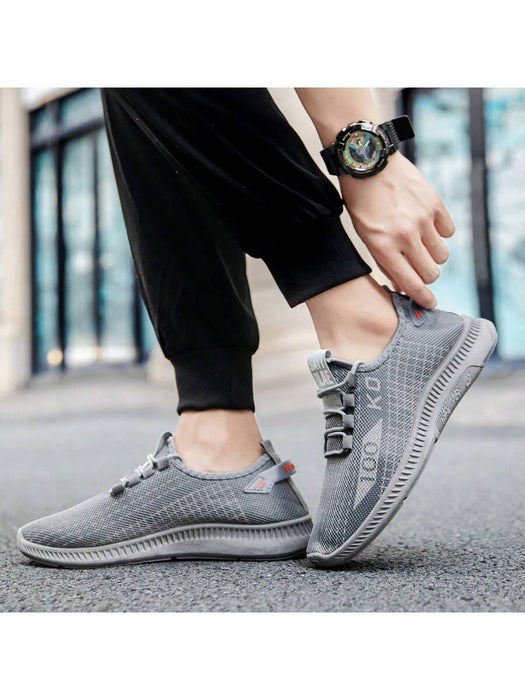 Zapatillas deportivas de talla grande para hombre, informales, transpirables, con suela plana - Quierox - Tienda Online