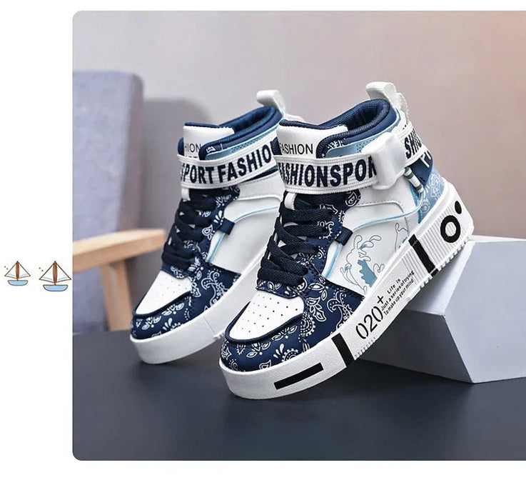 Zapatillas deportivas para hombre, estilo baloncesto de caña alta, cómodas para uso casual - Quierox - Tienda Online