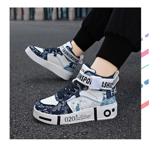 Zapatillas deportivas para hombre, estilo baloncesto de caña alta, cómodas para uso casual - Quierox - Tienda Online