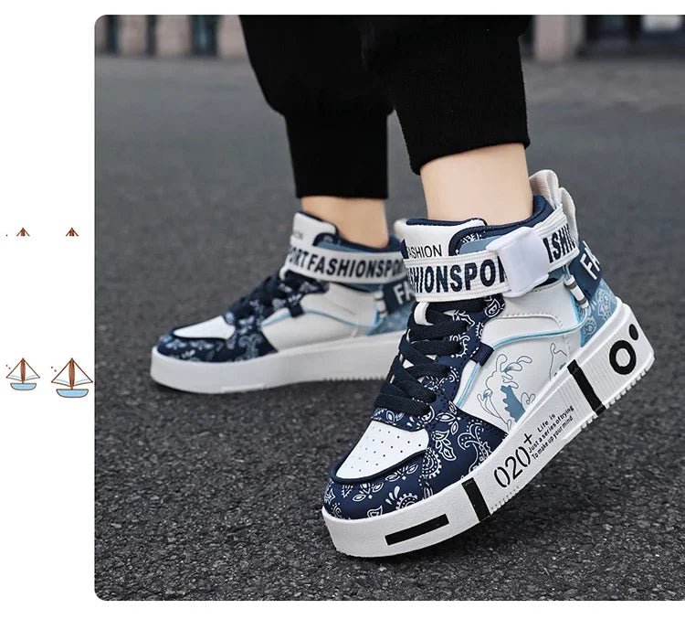 Zapatillas deportivas para hombre, estilo baloncesto de caña alta, cómodas para uso casual - Quierox - Tienda Online