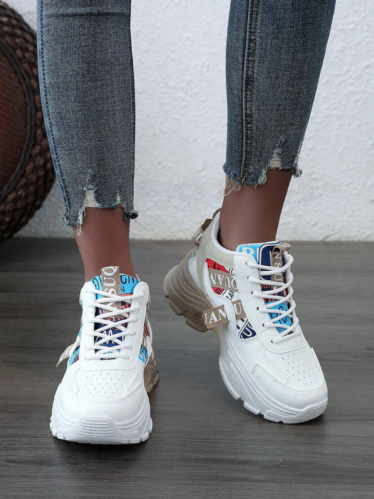 Zapatillas deportivas transpirables con bloques de color, de tacón alto - Quierox - Tienda Online