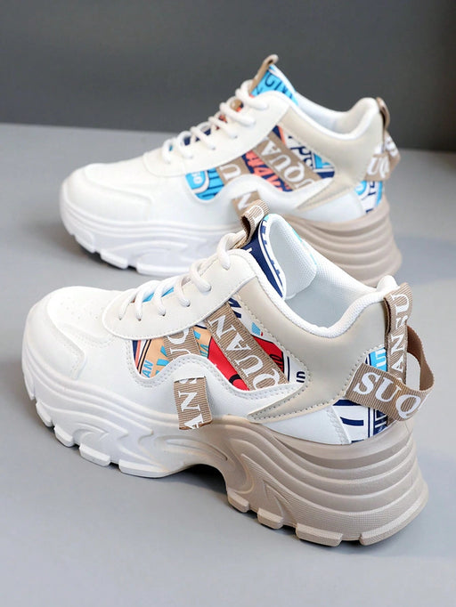 Zapatillas deportivas transpirables con bloques de color, de tacón alto - Quierox - Tienda Online