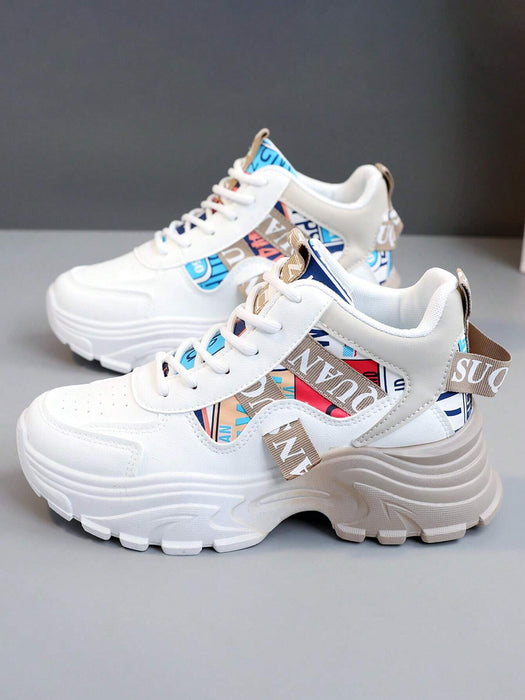 Zapatillas deportivas transpirables con bloques de color, de tacón alto - Quierox - Tienda Online