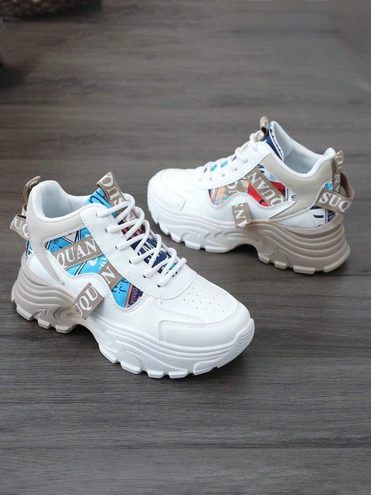Zapatillas deportivas transpirables con bloques de color, de tacón alto - Quierox - Tienda Online