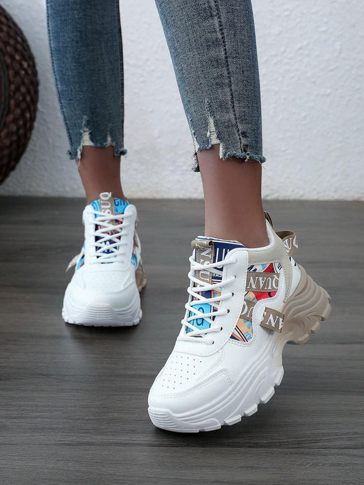 Zapatillas deportivas transpirables con bloques de color, de tacón alto - Quierox - Tienda Online