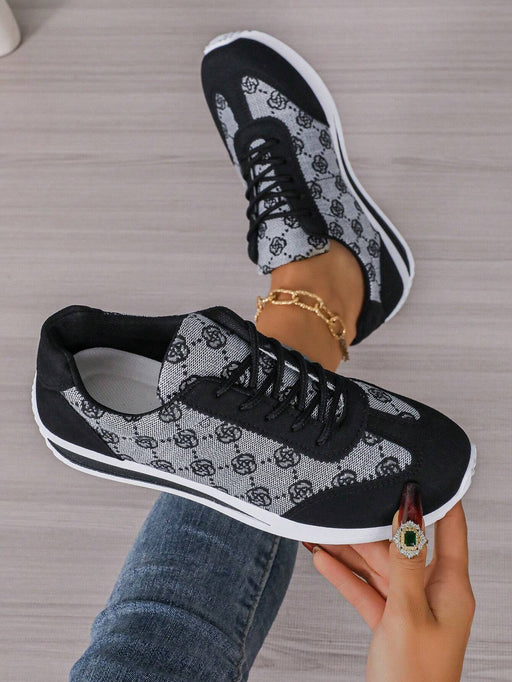Zapatillas vintage para mujer con patrón floral y bloques de color, de moda, clásicas - Quierox - Tienda Online