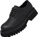 Zapatos de plataforma de cuero negro para hombre, zapatos clásicos de punta ancha - Quierox - Tienda Online