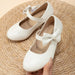 Zapatos de princesa con lazo para fiesta de boda para niñas de vestir de baile blancos - Quierox - Tienda Online