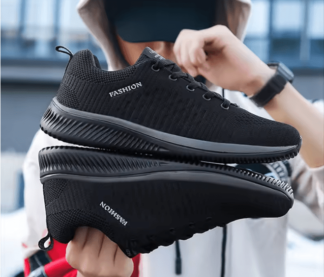 Zapatos de punto para correr para hombre, zapatillas informales de