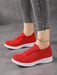 Zapatos de punto sin cordones rojos para mujer para deportes, ropa informal - Quierox - Tienda Online