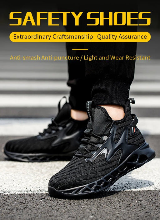 Zapatos de seguridad antipinchazos y antichoque, con puntera de acero para hombre - Quierox - Tienda Online