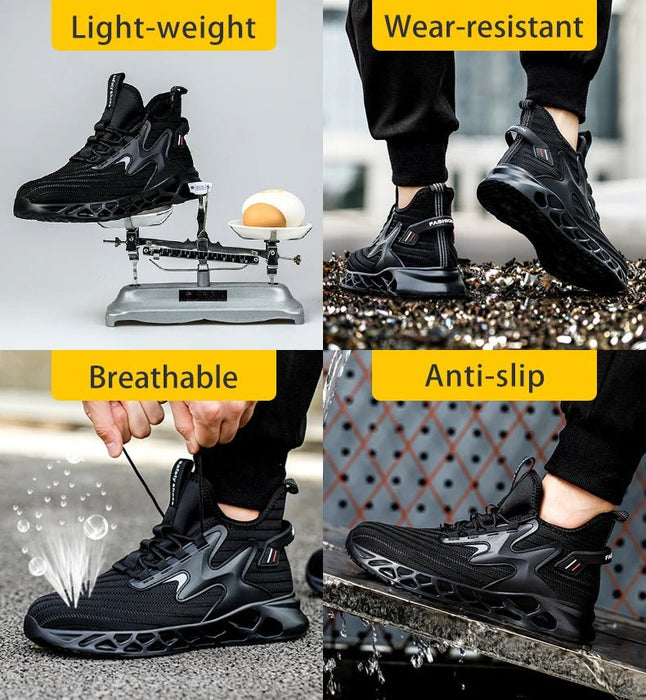 Zapatos de seguridad antipinchazos y antichoque, con puntera de acero para hombre - Quierox - Tienda Online
