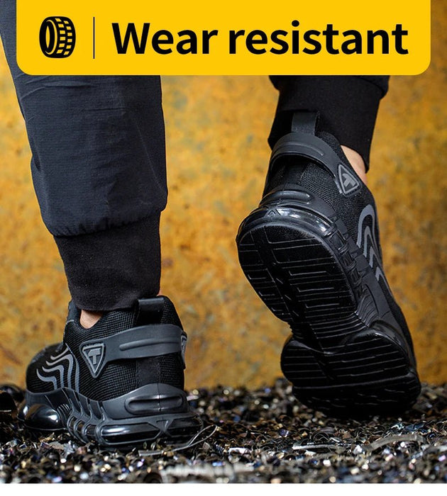 Zapatos de seguridad nuevos con botón giratorio para hombre, zapatos de trabajo antiimpacto y antiperforación - Quierox - Tienda Online