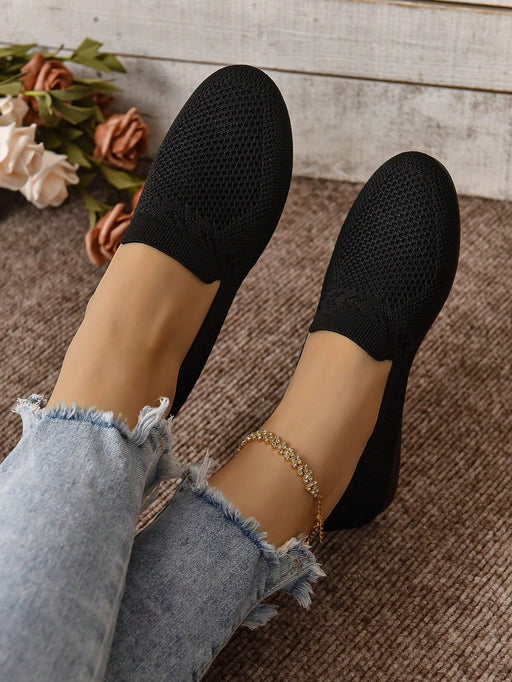 Zapatos De Tela De Beijing Huecos Y Transpirables Para Mujer, Planos Sin Cordones - Quierox - Tienda Online