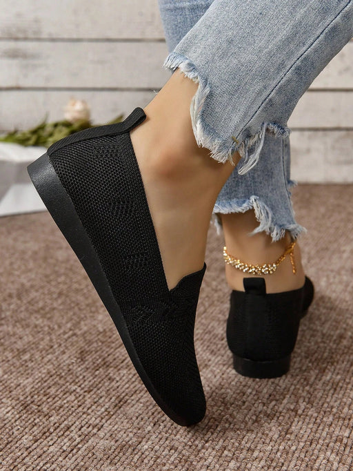 Zapatos De Tela De Beijing Huecos Y Transpirables Para Mujer, Planos Sin Cordones - Quierox - Tienda Online