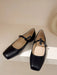 Zapatos Mary Jane para mujer, planos retro con punta cuadrada, estilo hada - Quierox - Tienda Online