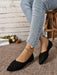 Zapatos planos negros sencillos para mujer, con diseño de empeine plisado - Quierox - Tienda Online